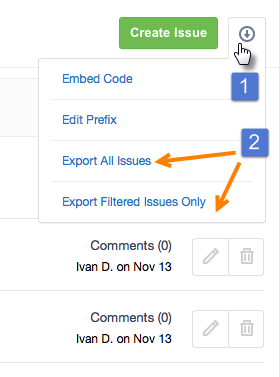 Issue Tracker - XLS export added