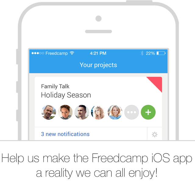 Freedcamp iOS app Kickstarter