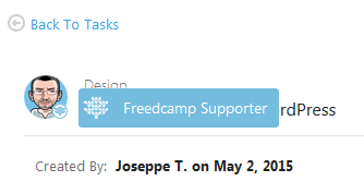 Freedcamp Supporter badge
