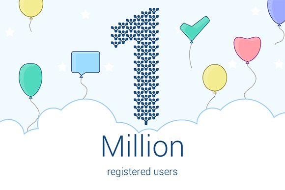 1,000,000 users in Freedcamp